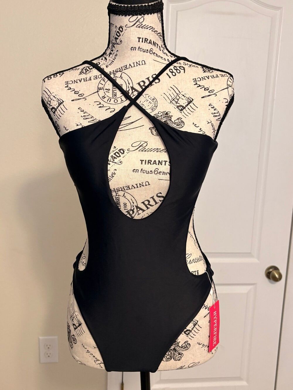 HYPERFIRE Women's Sexy Criss Cross Halter  Cut Out Backless Monokini NWT - Picture 2 of 7